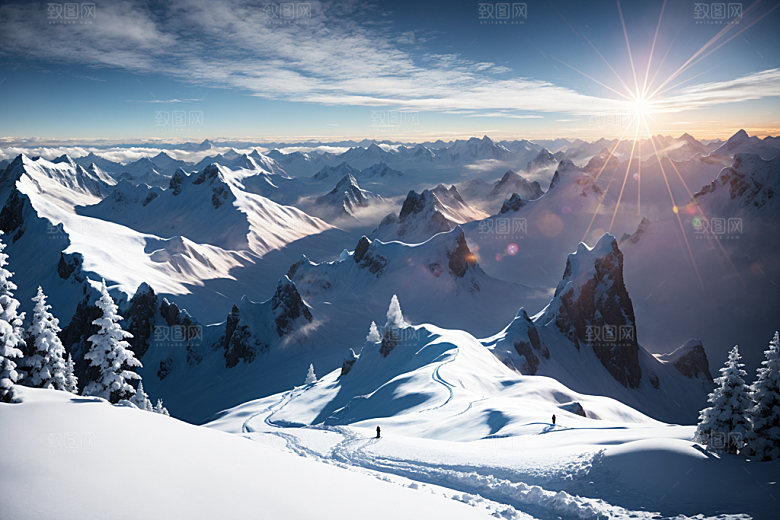 雪山高清风光摄影图