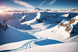 雪山高海拔高清摄影图