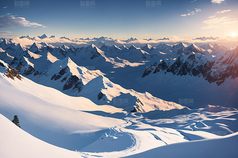 雪山自然风光摄影图