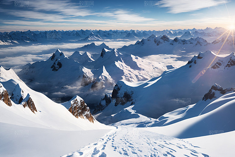 雪山风光高清摄影图