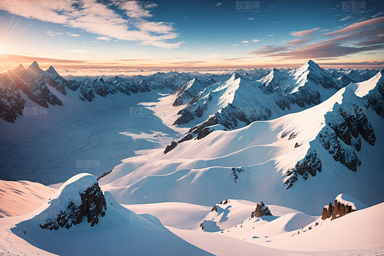 雪山高清高山摄影图
