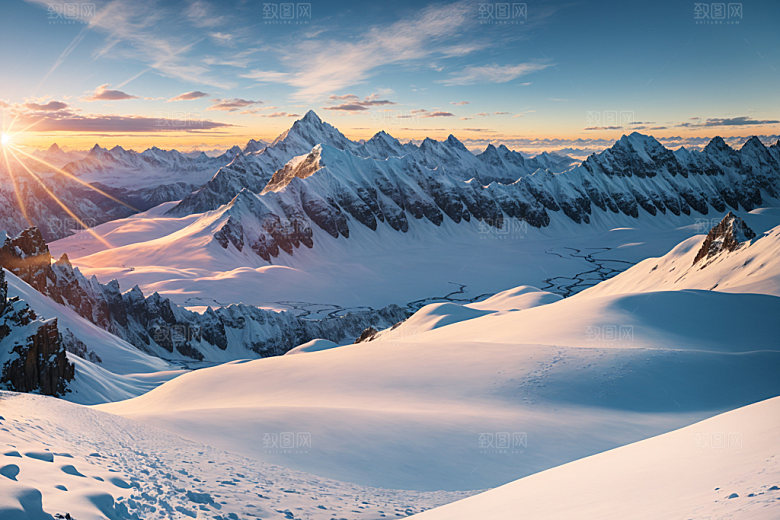 雪山高清高海拔摄影图