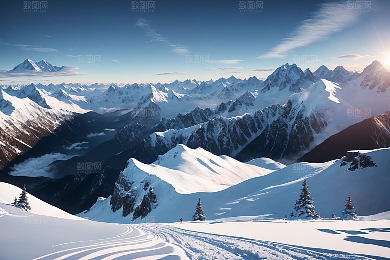 雪山高山高清摄影图