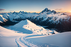 雪山高山风光摄影图