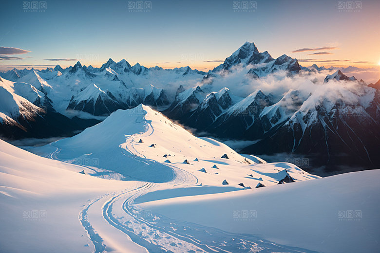 雪山高山风光摄影图