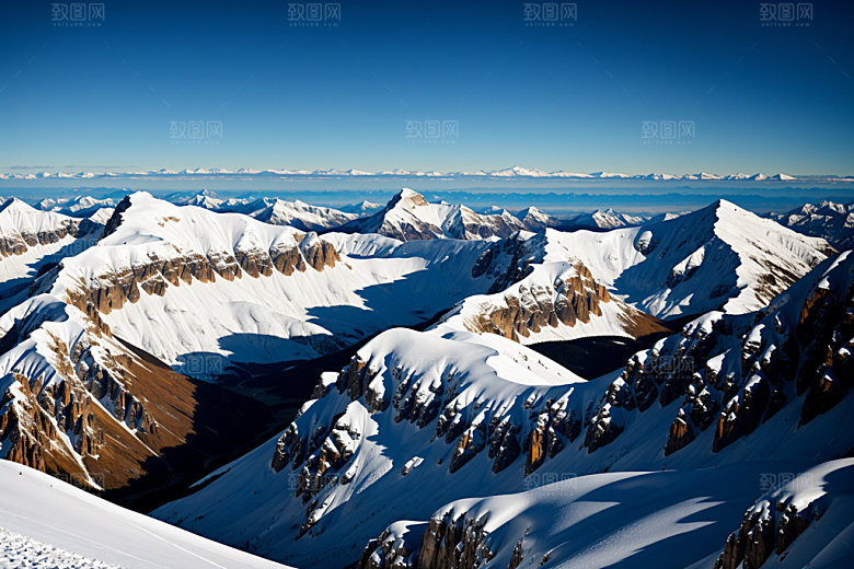 雪山高清雪峰摄影图