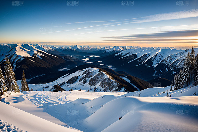 雪山高海拔自然摄影图