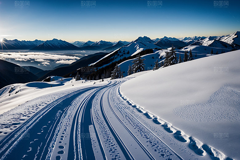 雪山风景高清摄影图