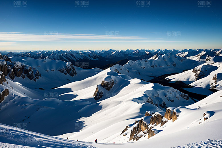雪山风光自然摄影图