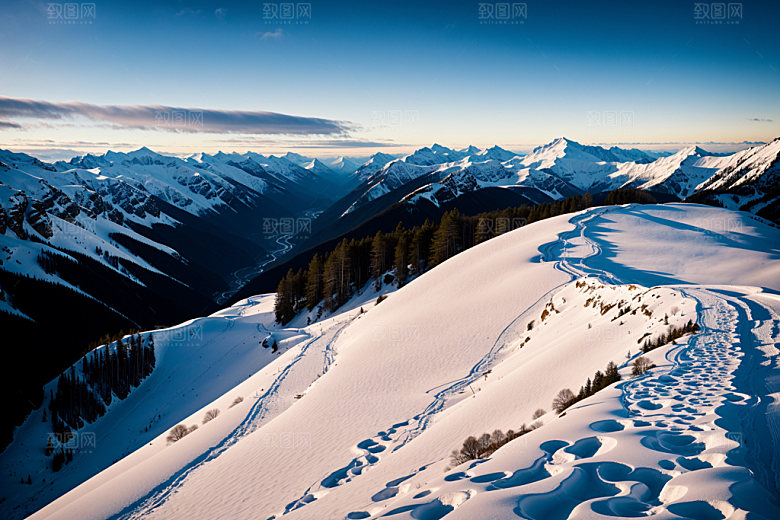 雪山风景高清摄影图
