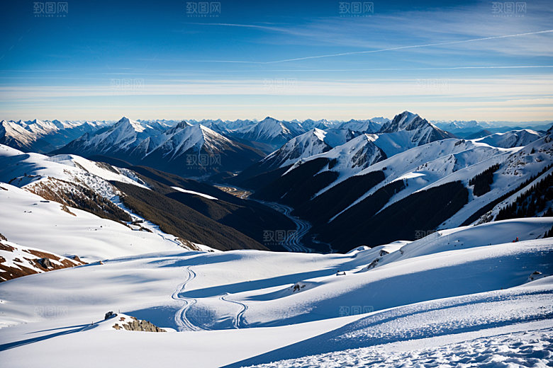 雪山自然风光摄影图