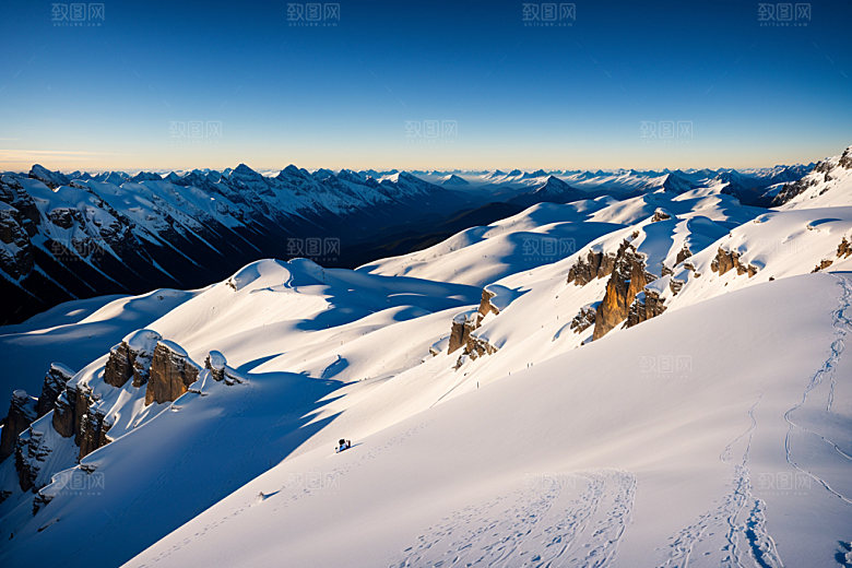 雪山雪峰高海拔摄影图