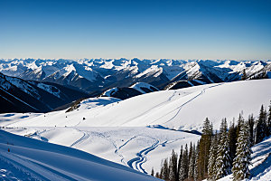 雪山风光自然摄影图