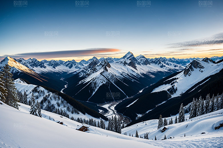 雪山高山高海拔摄影图