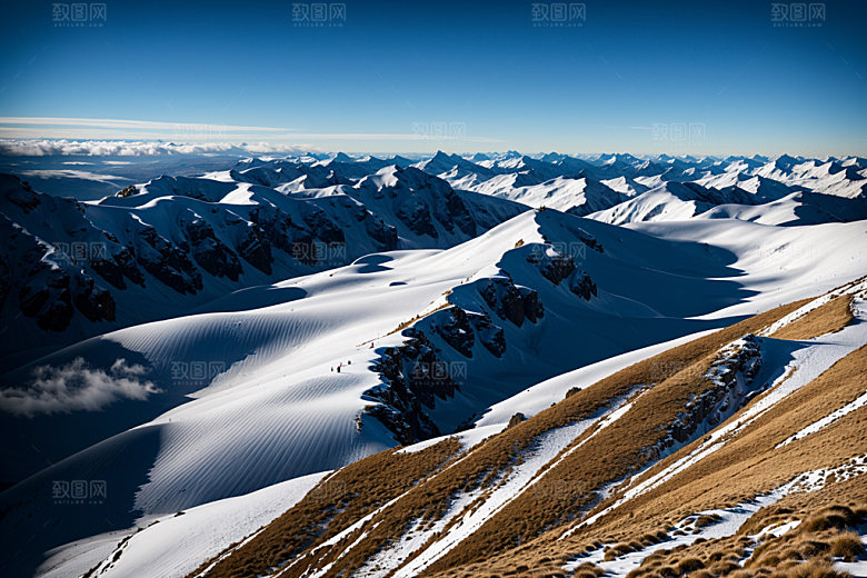 雪山自然顶峰摄影图