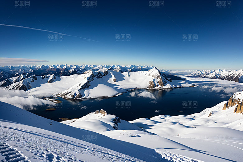 雪山高山风景摄影图