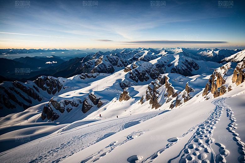 雪山高清风景摄影图