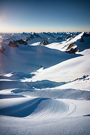 雪山风光自然摄影图