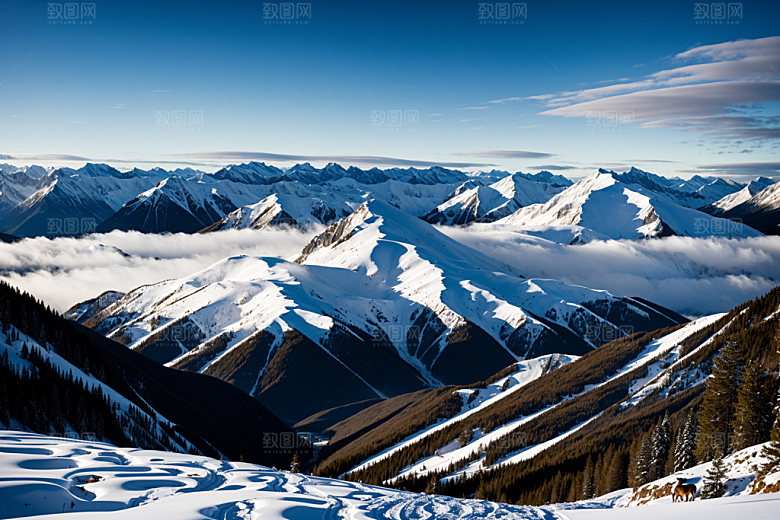 雪山高山风光摄影图