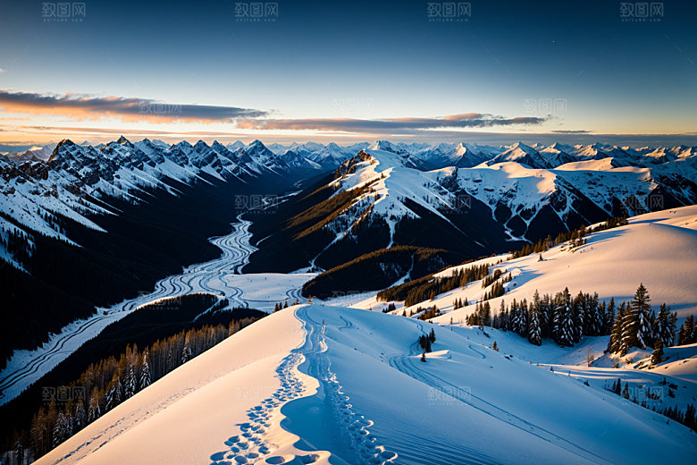 雪山高海拔风光摄影图