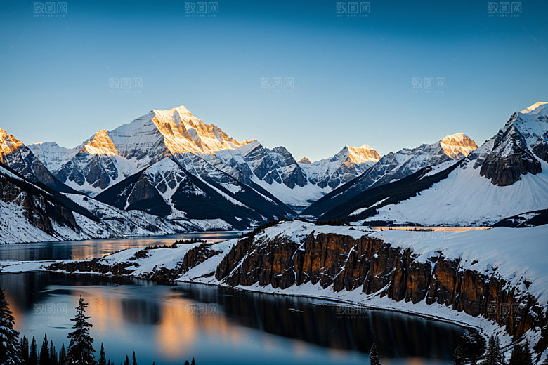 雪山风光高山摄影图
