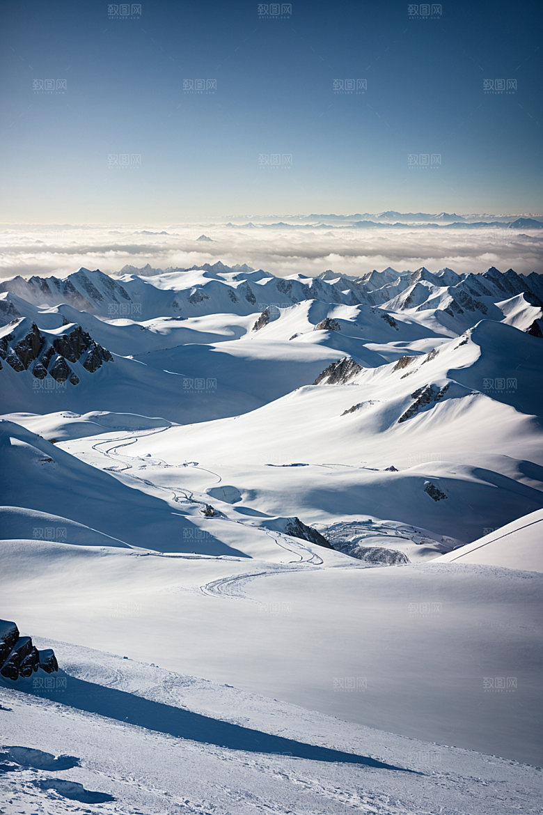 雪山风景风光摄影图