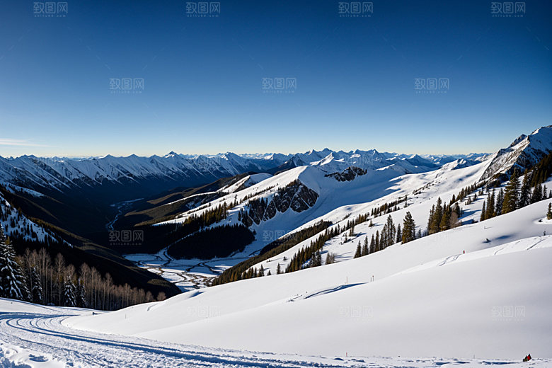 雪山风景风光摄影图