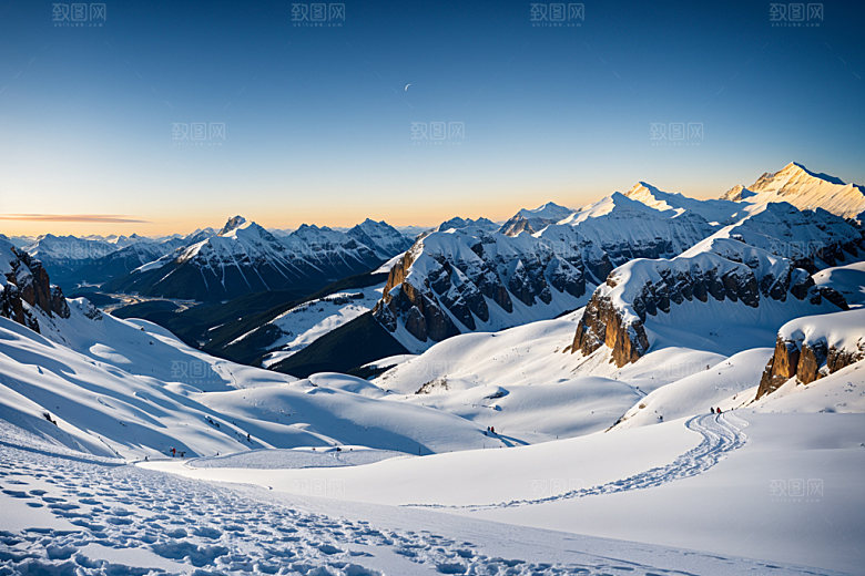 雪山风光高清摄影图