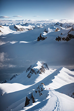 雪山雪峰高海拔摄影图