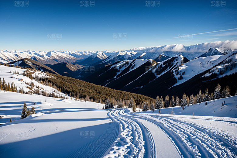 雪山高清高海拔摄影图