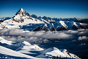 雪山风景风光摄影图
