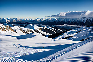 雪山风景雪峰摄影图