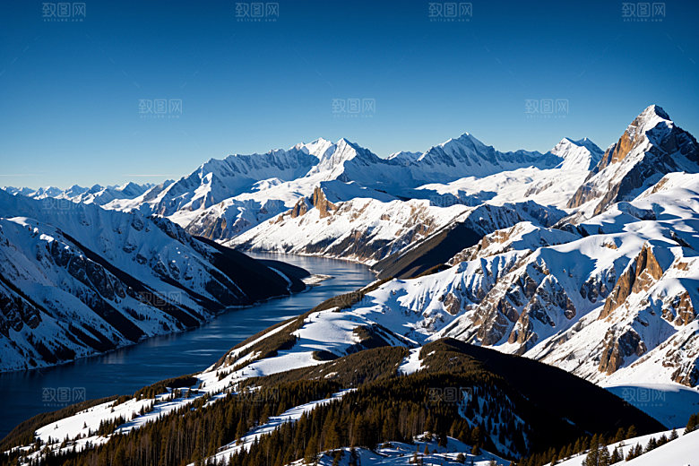 雪山高海拔高清摄影图