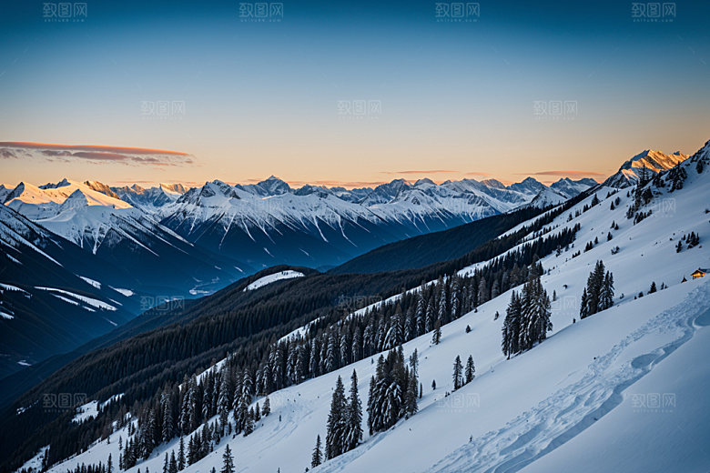 雪山高海拔自然摄影图