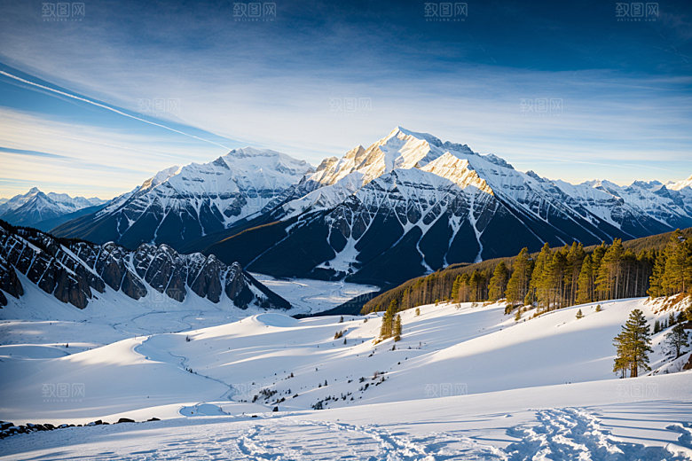 雪山高山风光摄影图