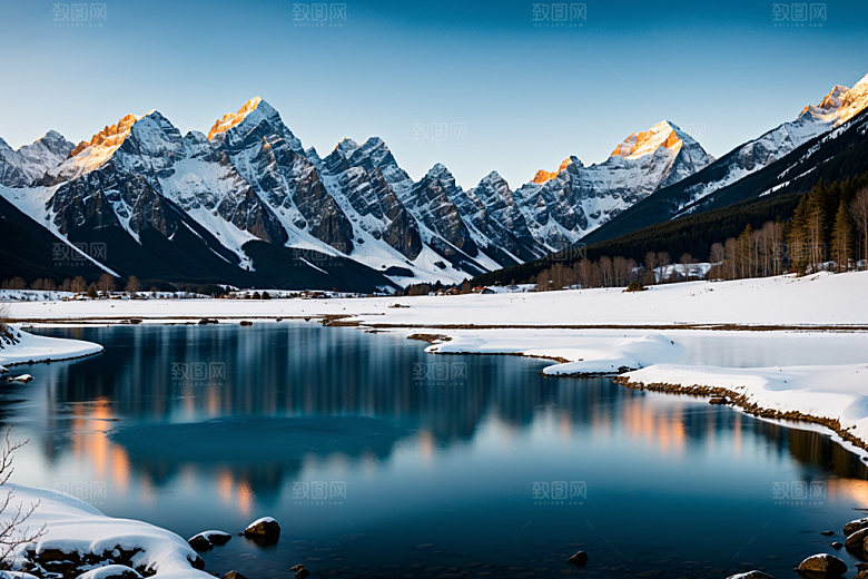 雪山自然风光摄影图