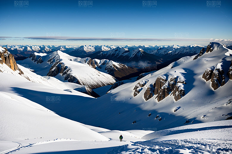 雪山风光高山摄影图
