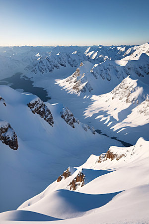 雪山自然风景摄影图