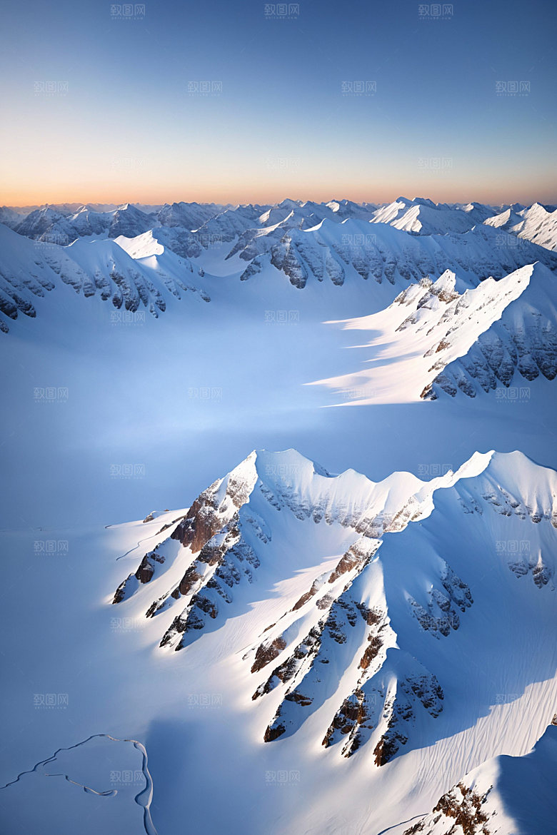 雪山高海拔自然摄影图