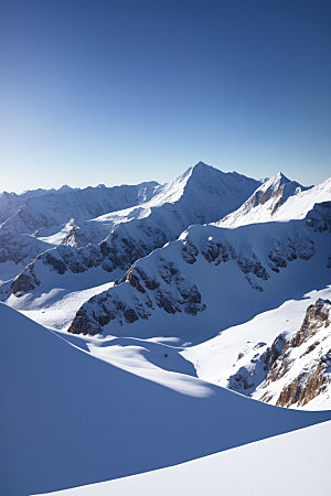 雪山高海拔风景摄影图