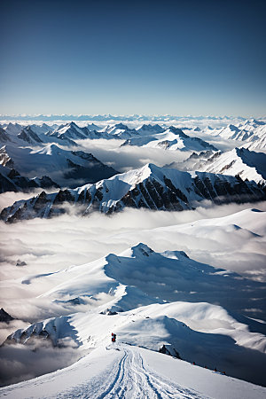 雪山高山风光摄影图
