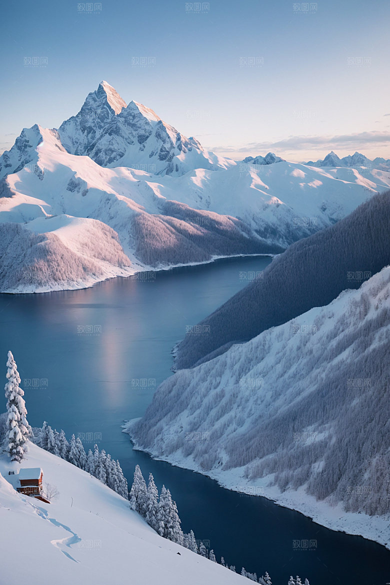 雪山高海拔风景摄影图