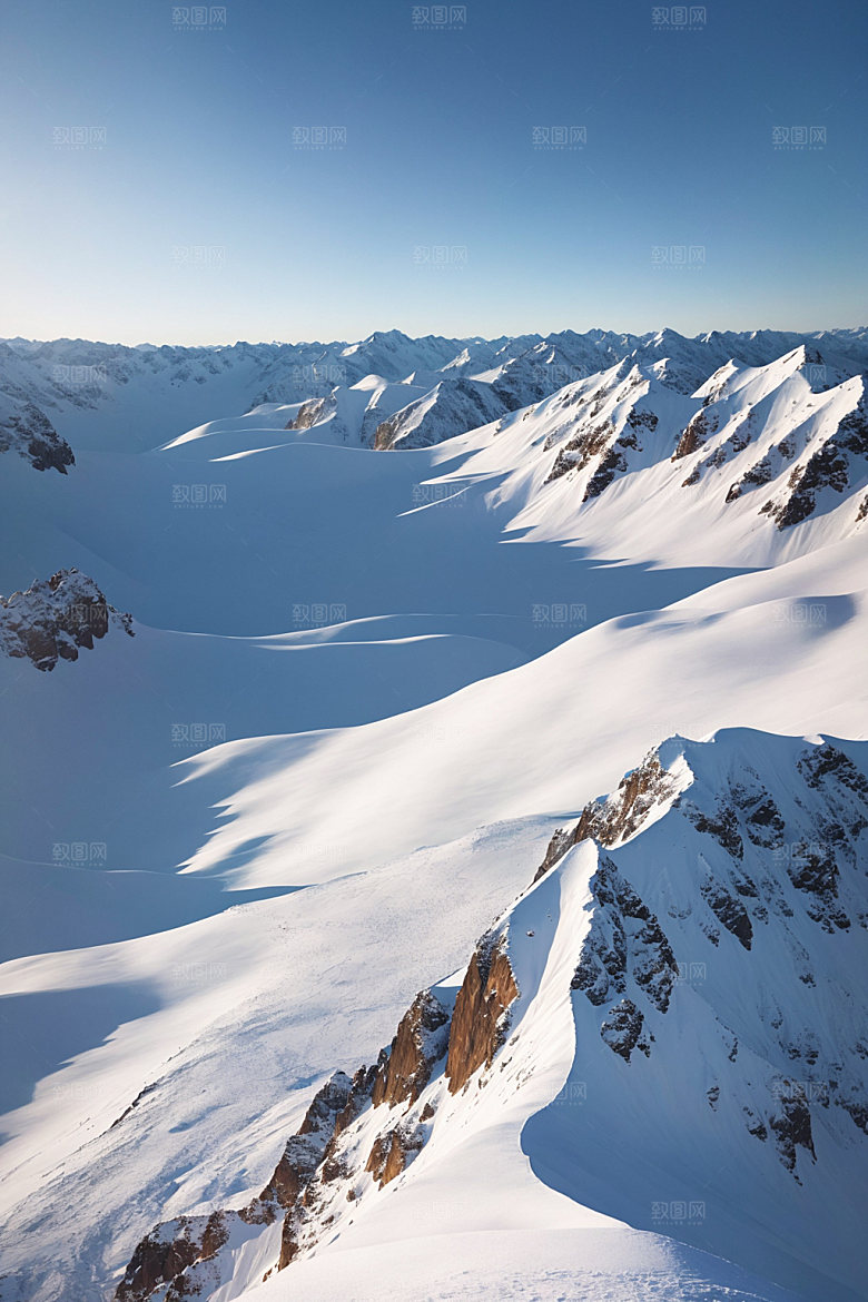 雪山风景高山摄影图