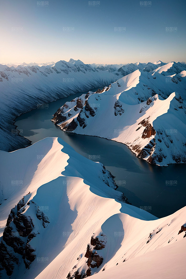 雪山高海拔风景摄影图