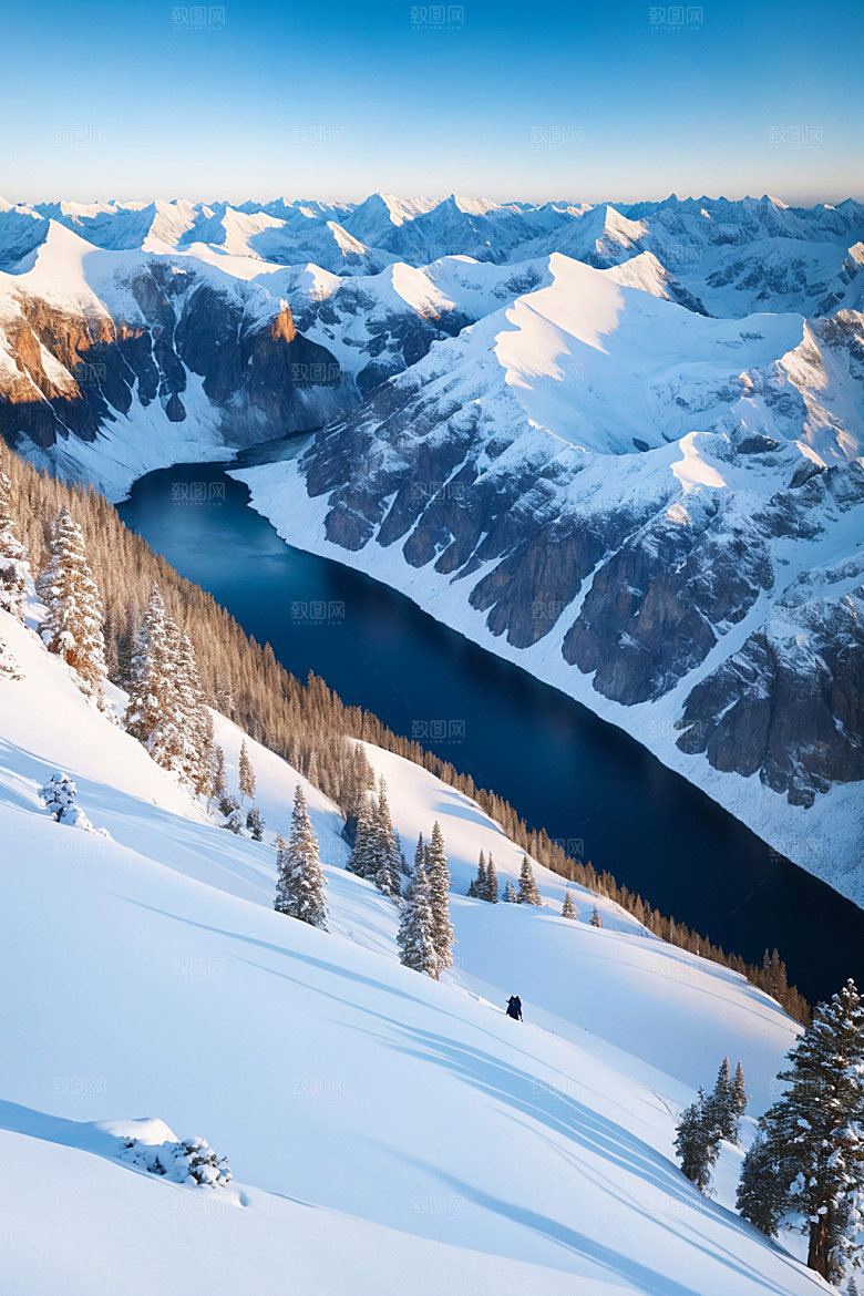 雪山高山风景摄影图