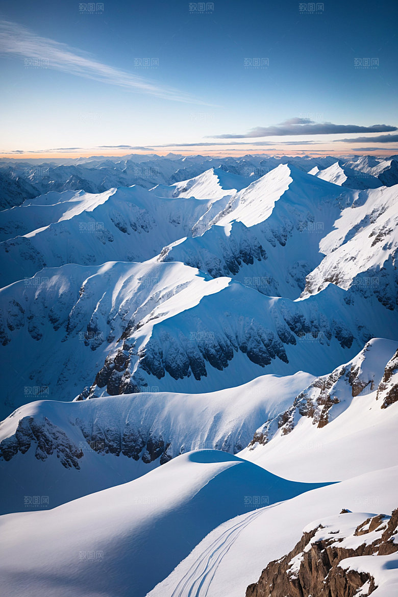 雪山顶峰雪峰摄影图
