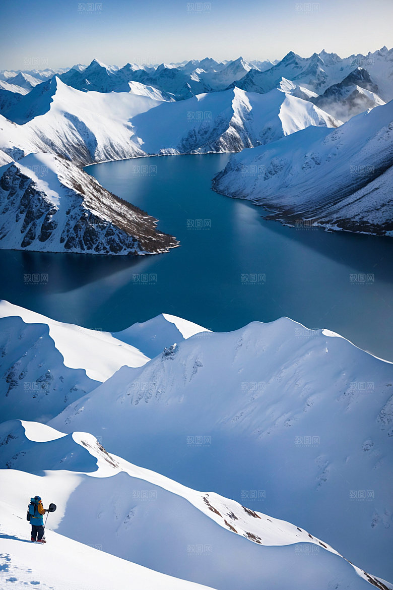 雪山风景自然摄影图