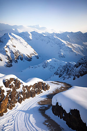 雪山高清高海拔摄影图