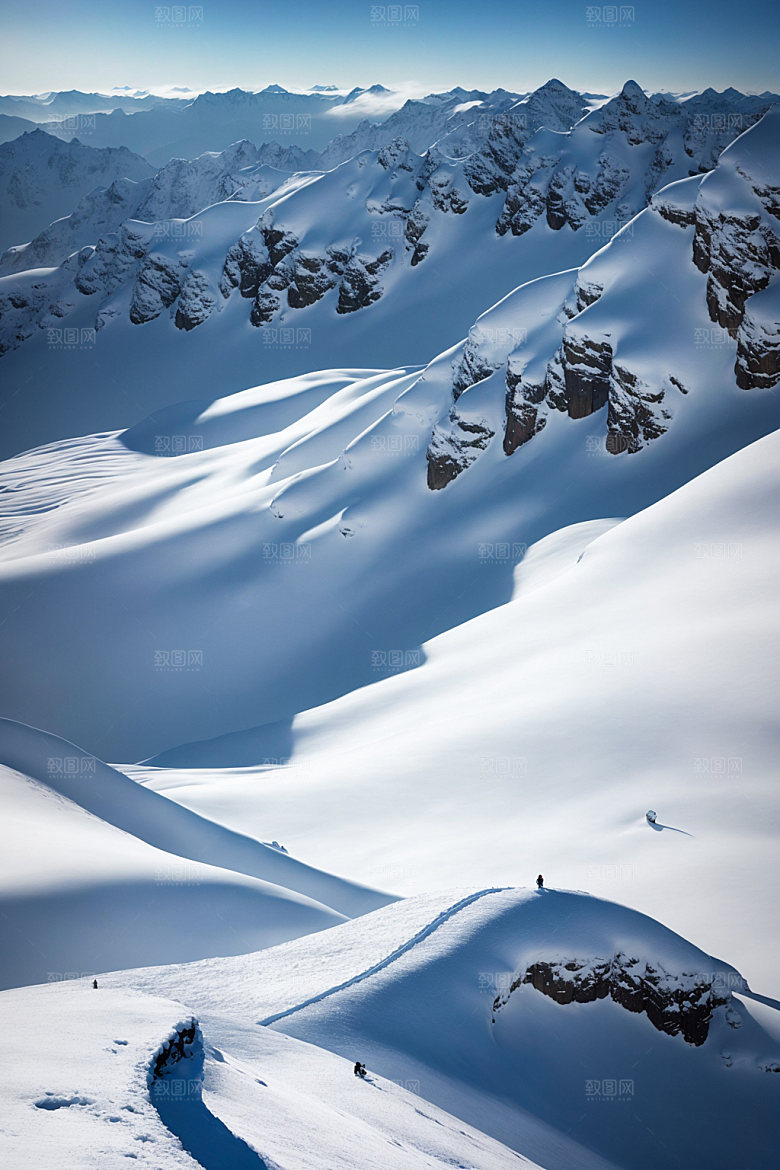 雪山高海拔风景摄影图