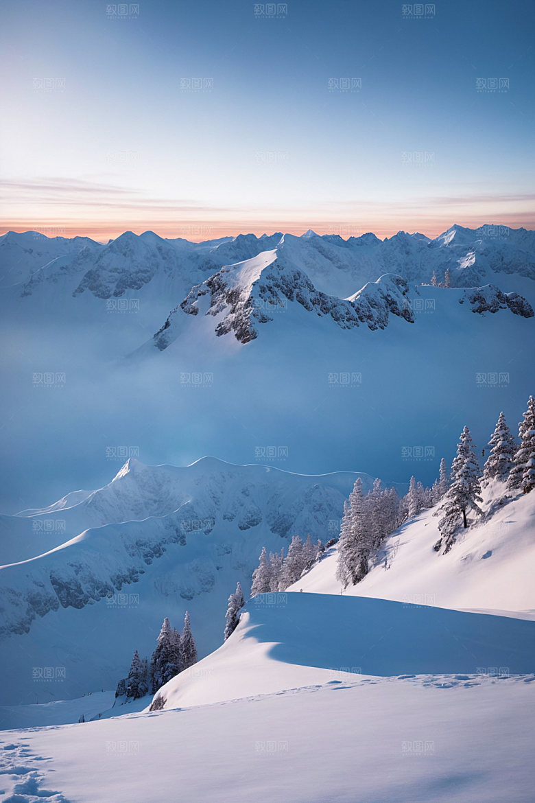 雪山高清高山摄影图